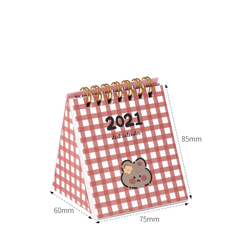 Mini calendar notepad