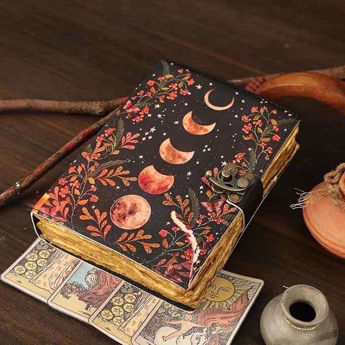 Vintage Leather Journal Diary for Women & Men Travel Diary Notebook for Writing Deckle Edge Paper,200 Pages